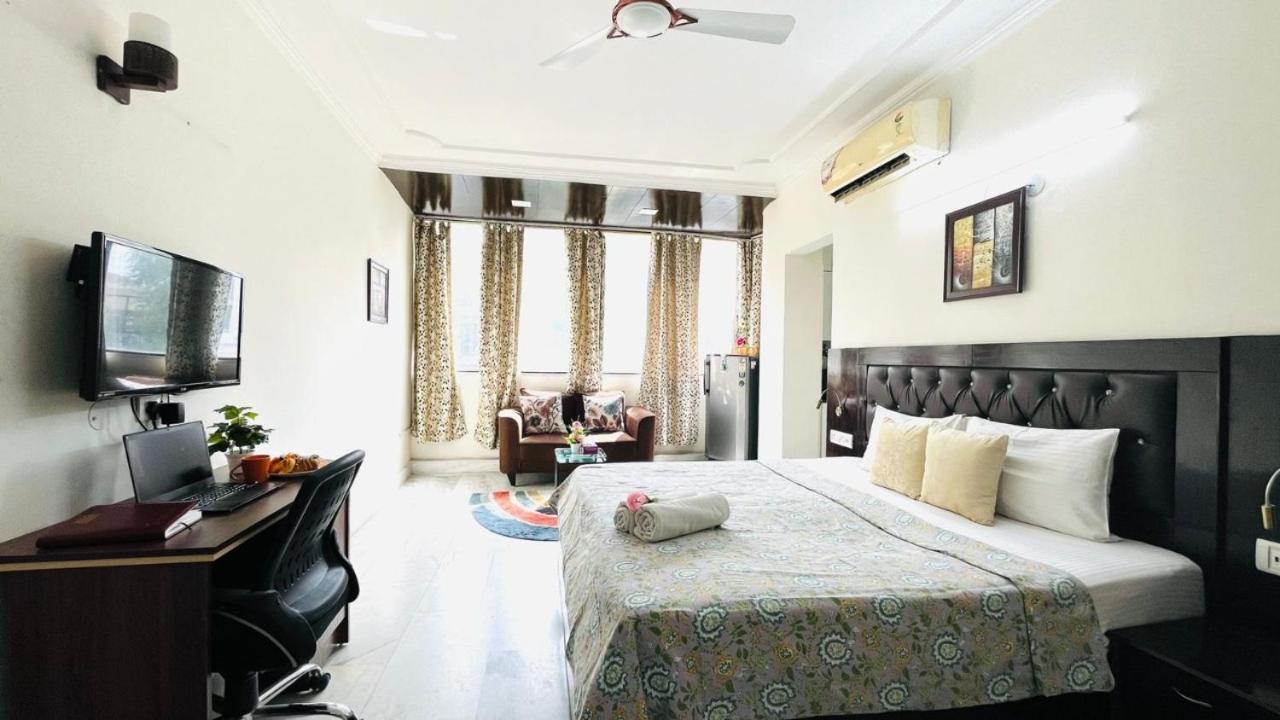 国防殖民地橄榄服务公寓 新德里 客房 照片