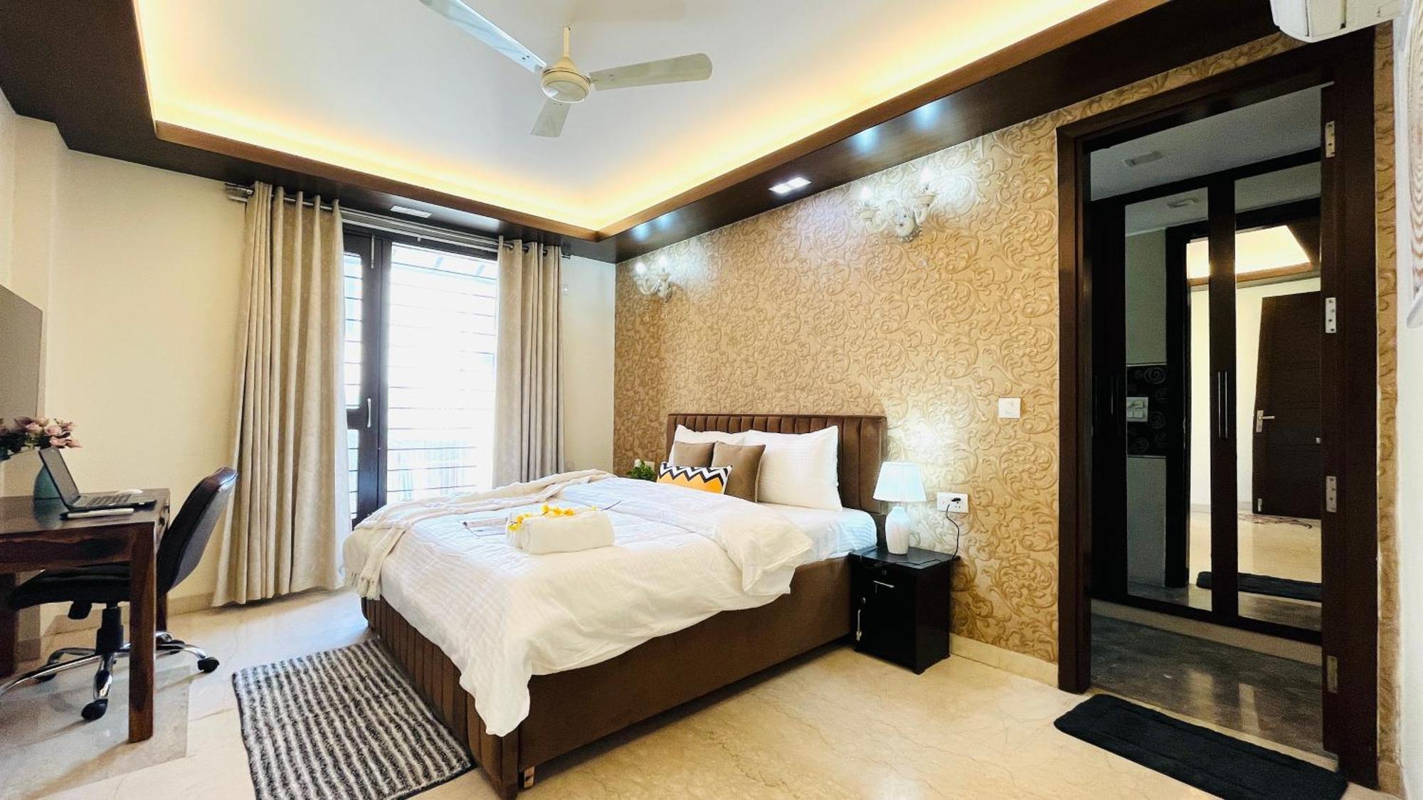 国防殖民地橄榄服务公寓 新德里 客房 照片